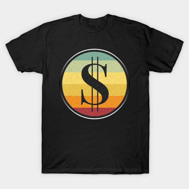 Vintage Dollar Symbol Birthday Gift T-Shirt by GBDesigner